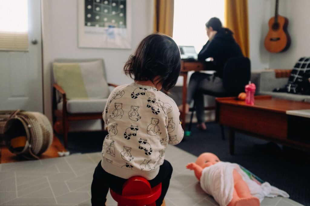 Télétravailler avec des enfants