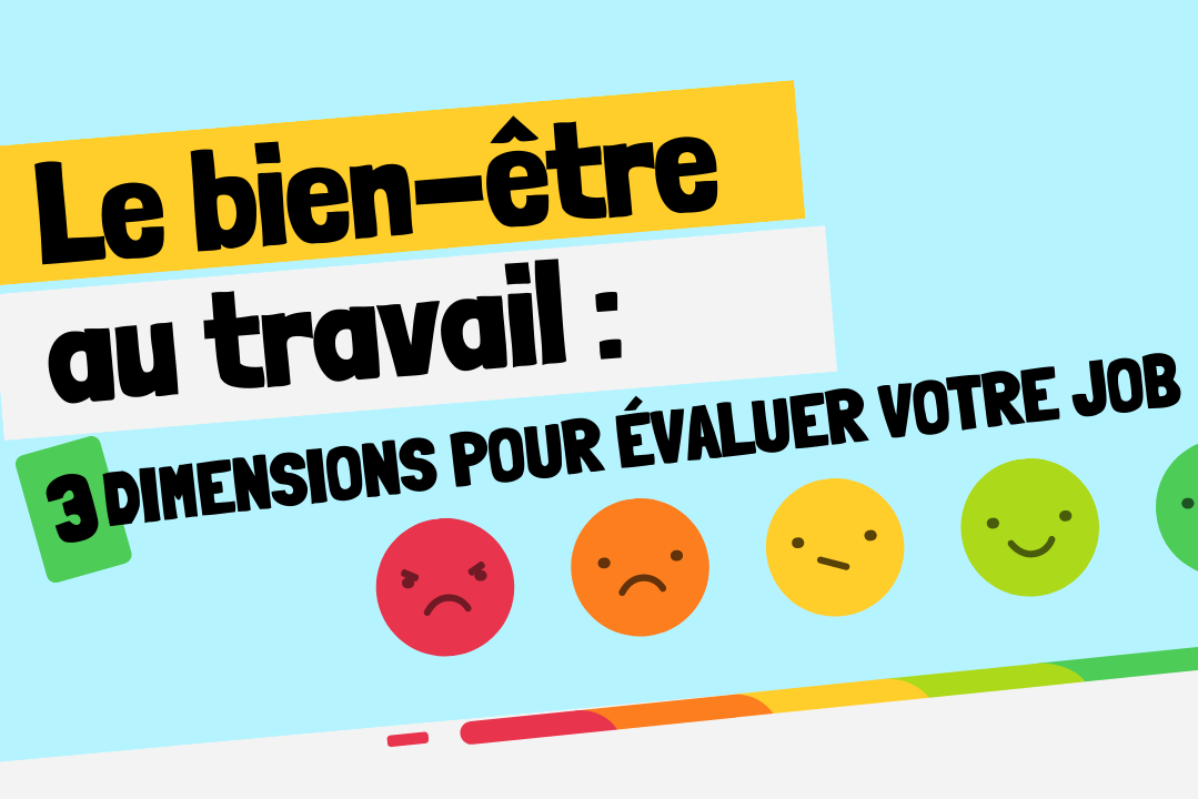 Le BIEN-ÊTRE AU TRAVAIL  3 dimensions pour évaluer votre job
