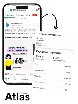 Campagne OPCO Atlas sur LinkedIn