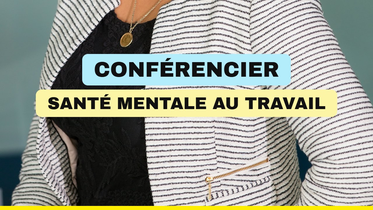 Conférencier santé mentale en entreprise devant une équipe