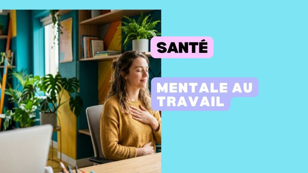 Piliers de la santé mentale au travail : une salariée respire calmement au bureau